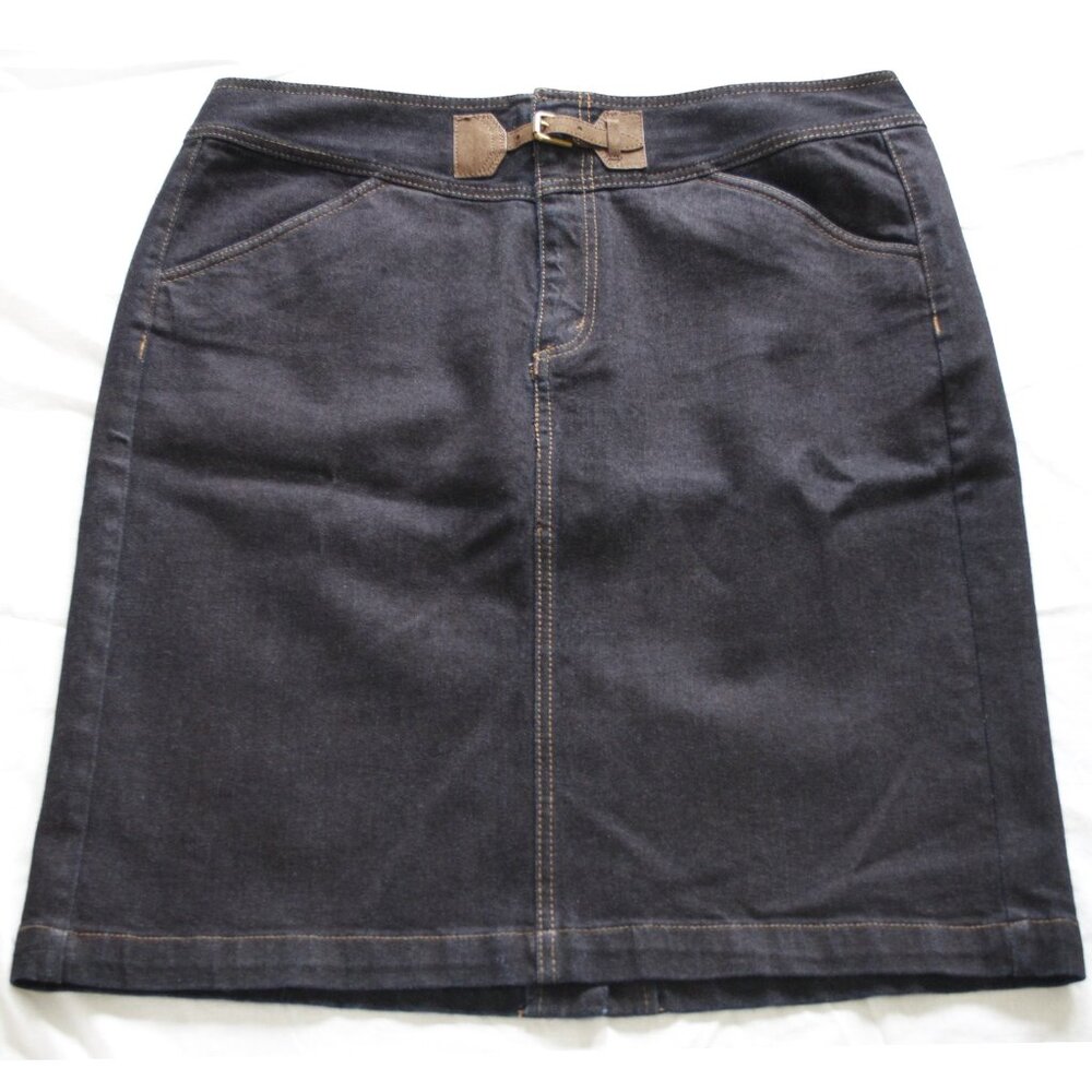 Lauren Jeans Co Premium Denim Skirt w Buckle at waist 12 Nolita NEW